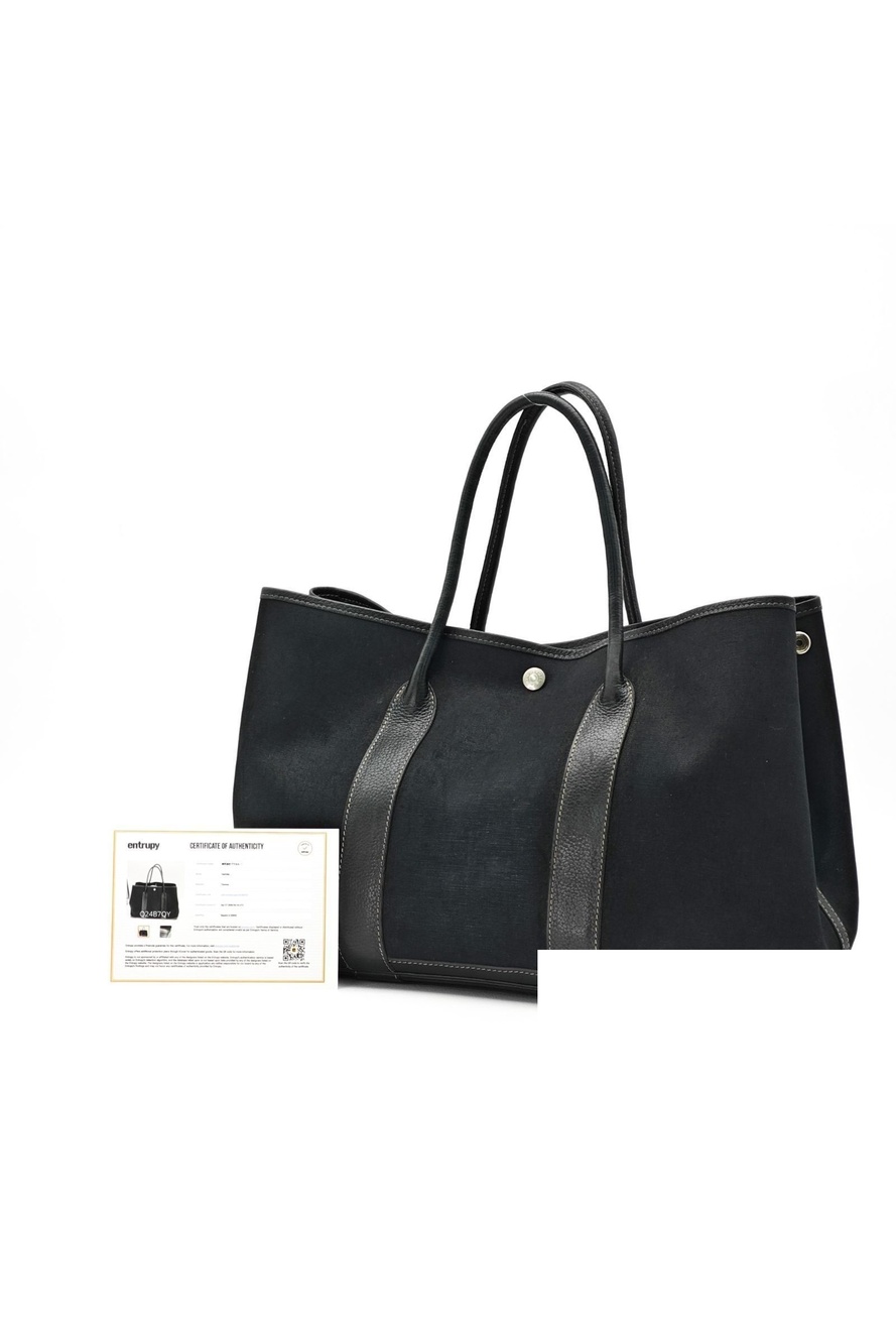 Hermes Garden Party PM Bag Handbag Large Black